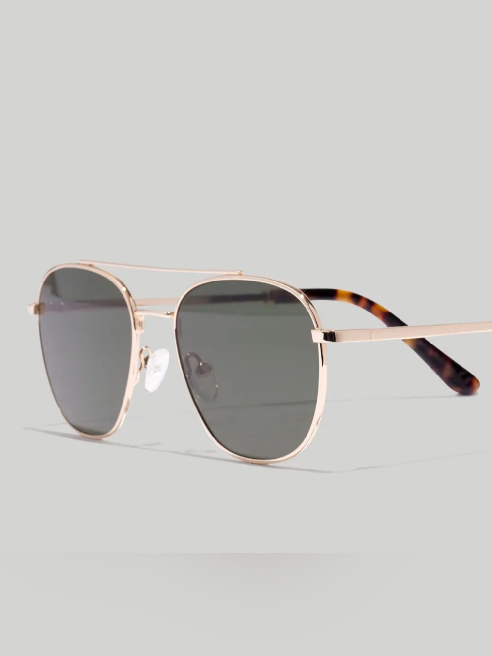 Madewell Perfect Torti Multi Suffolk Aviator Sunglasses